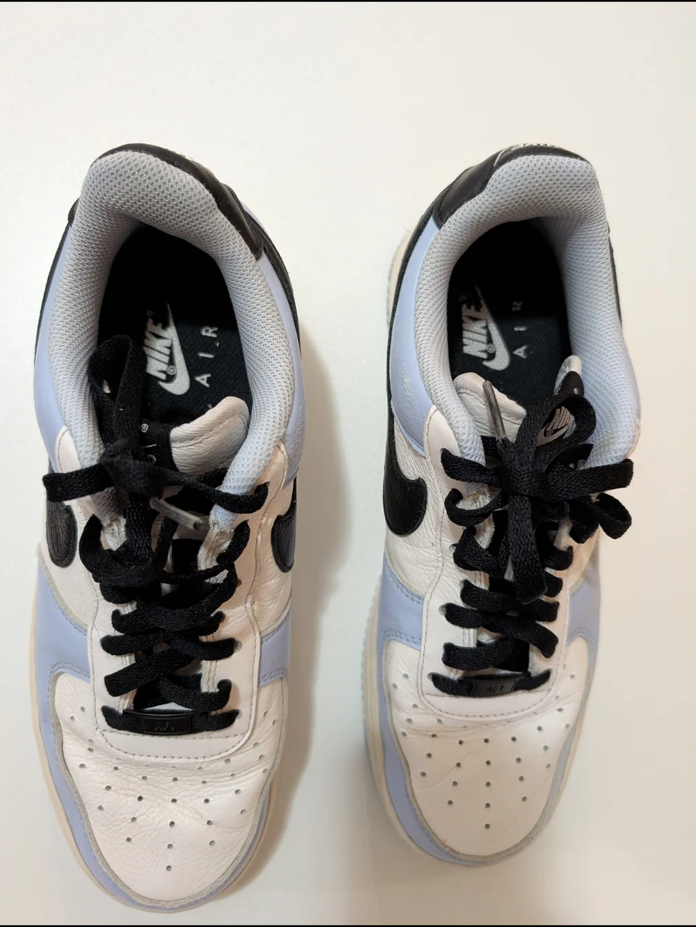Nike Air Force 1 Low - White with Light Blue and Black